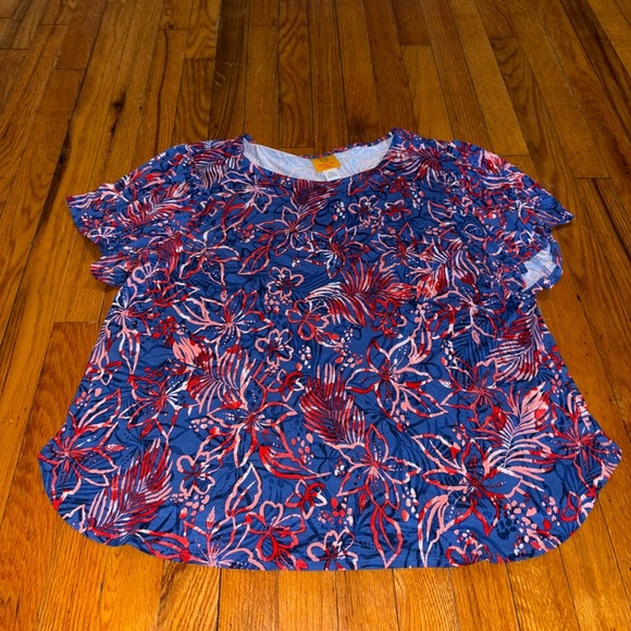 Ruby Rd. Petite Floral Print Top - Picture 2 of 6